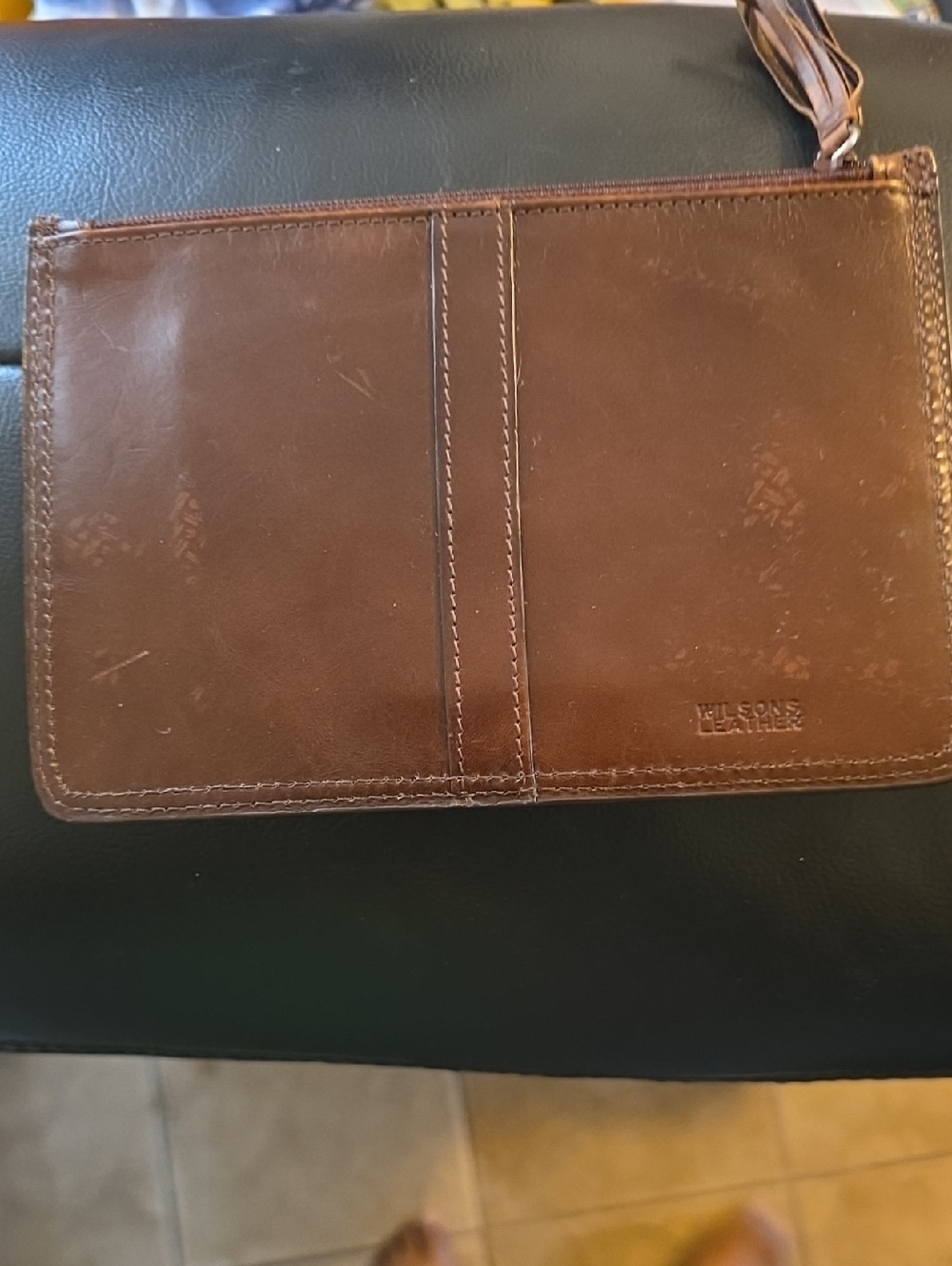 Wilson Leather Brown Leather Clutch